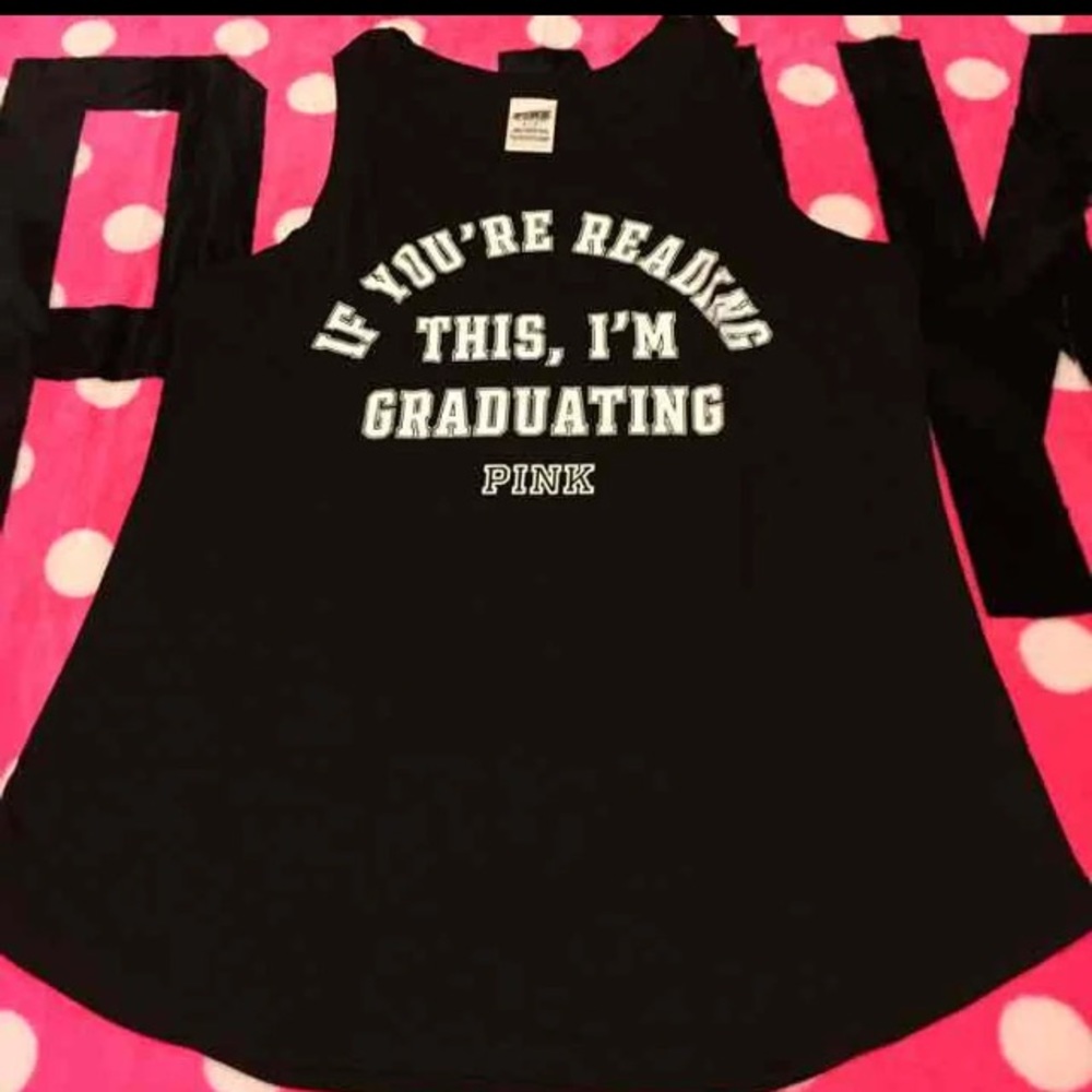 VS Pink grad Tank Nwot Sz s